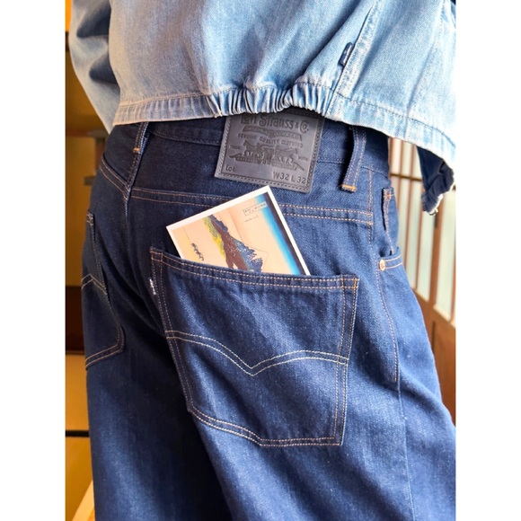 Levi'sBLUE TAB Blue Spec Wide Mid Rise Relaxed Fit Straight Leg Jeans ~ 32